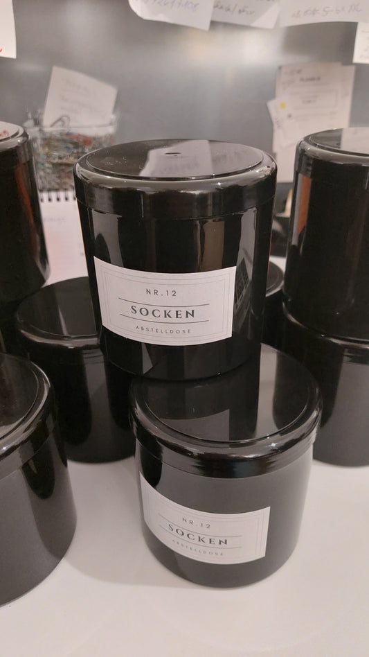 Dosensocken Dose Schwarz