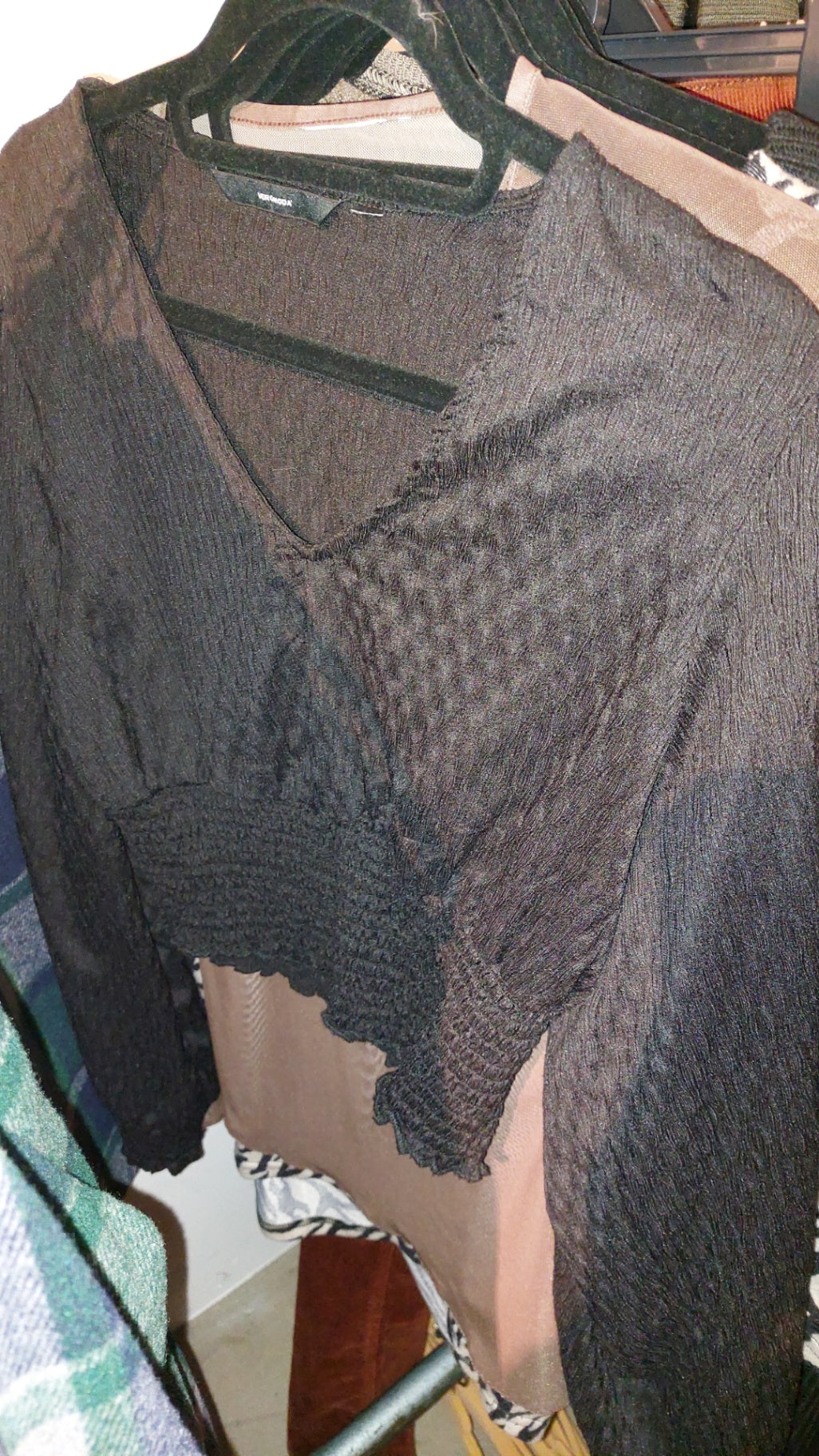 VERO MODA Bluse Schwarz Größe: S