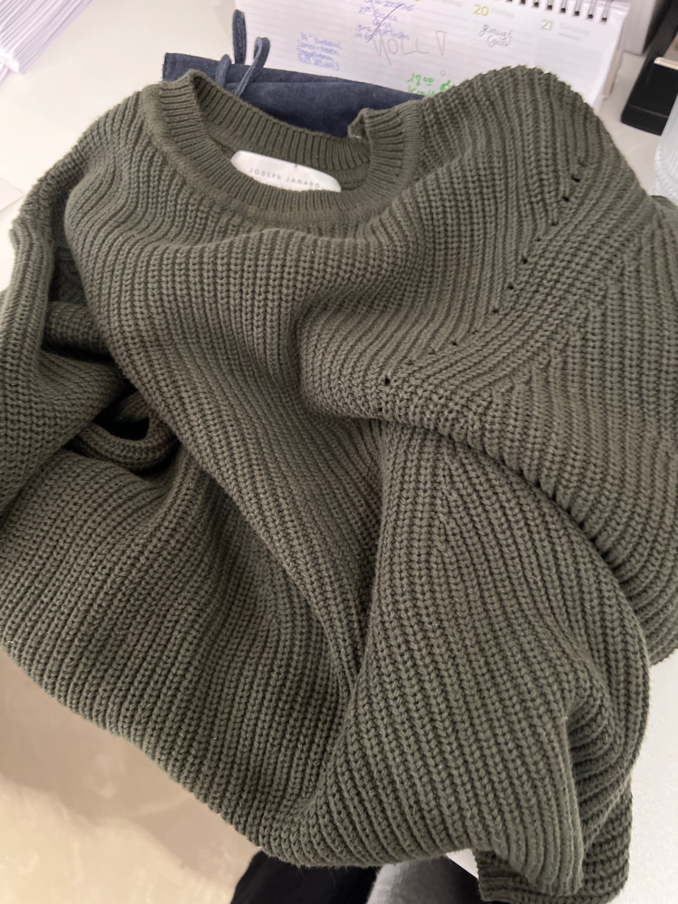 Joseph Janard Pullover Olivgrün Größe: M