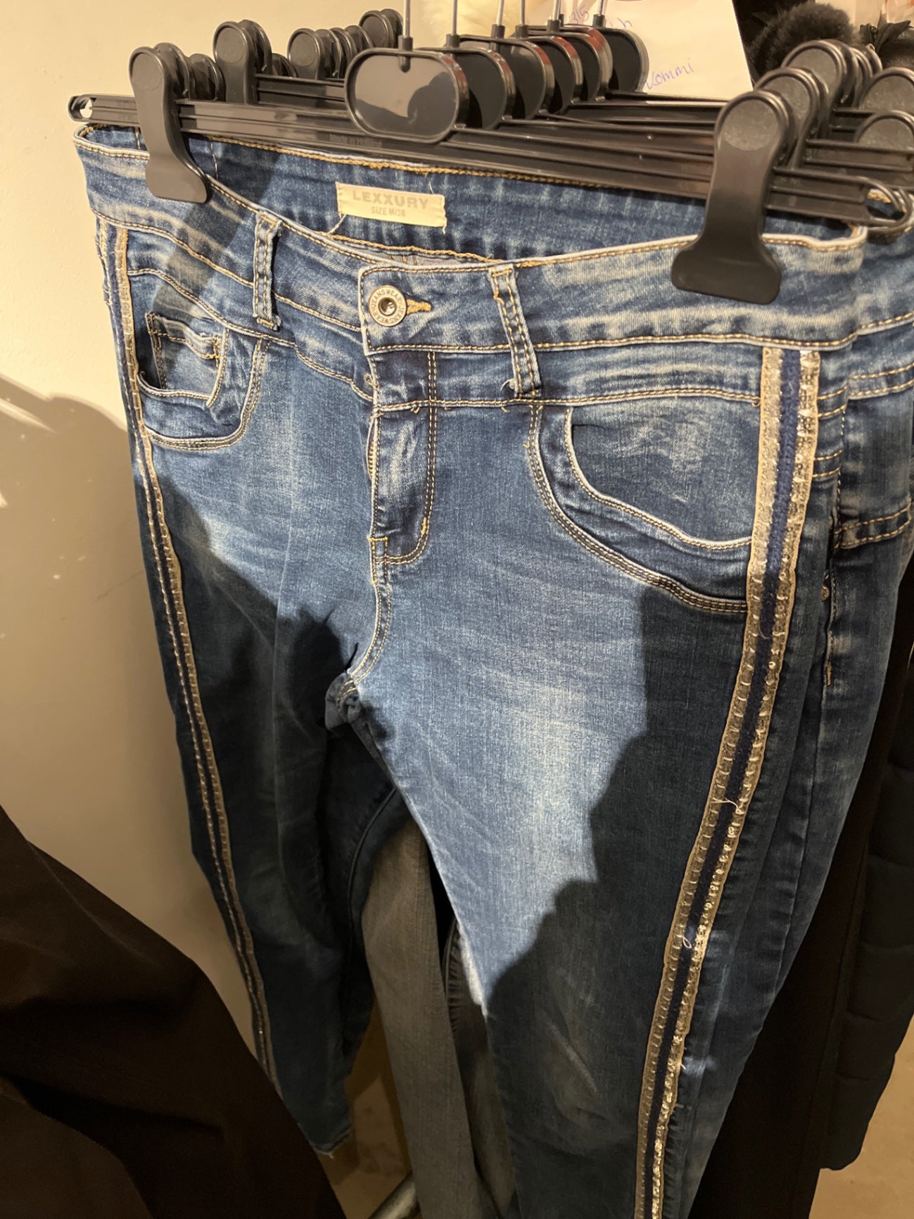 Lexxury Jeans Blau, Pailetten Größe: M