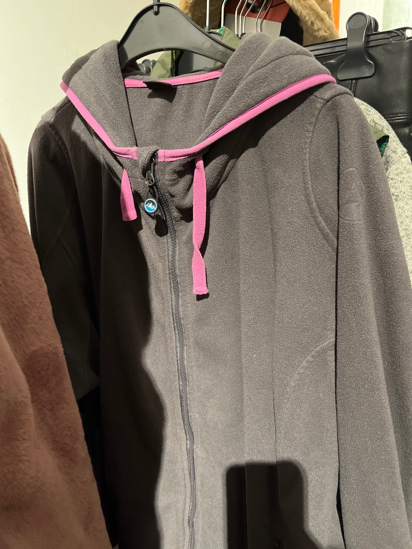 Polarino Fleecejacke Grau Rosa Größe: 56/58
