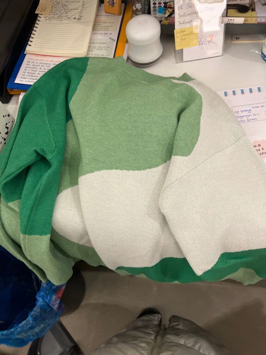 Pullover Grün und Weiß Größe: M