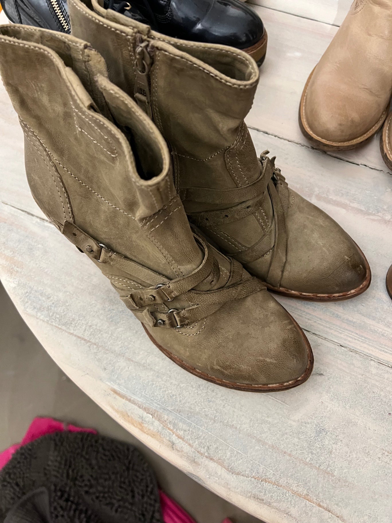 Air Step Stiefeletten Khaki Größe: 41