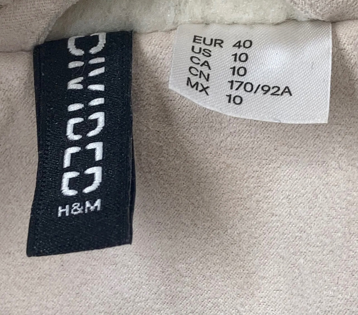 H&M Mantel Weiß Größe: 40