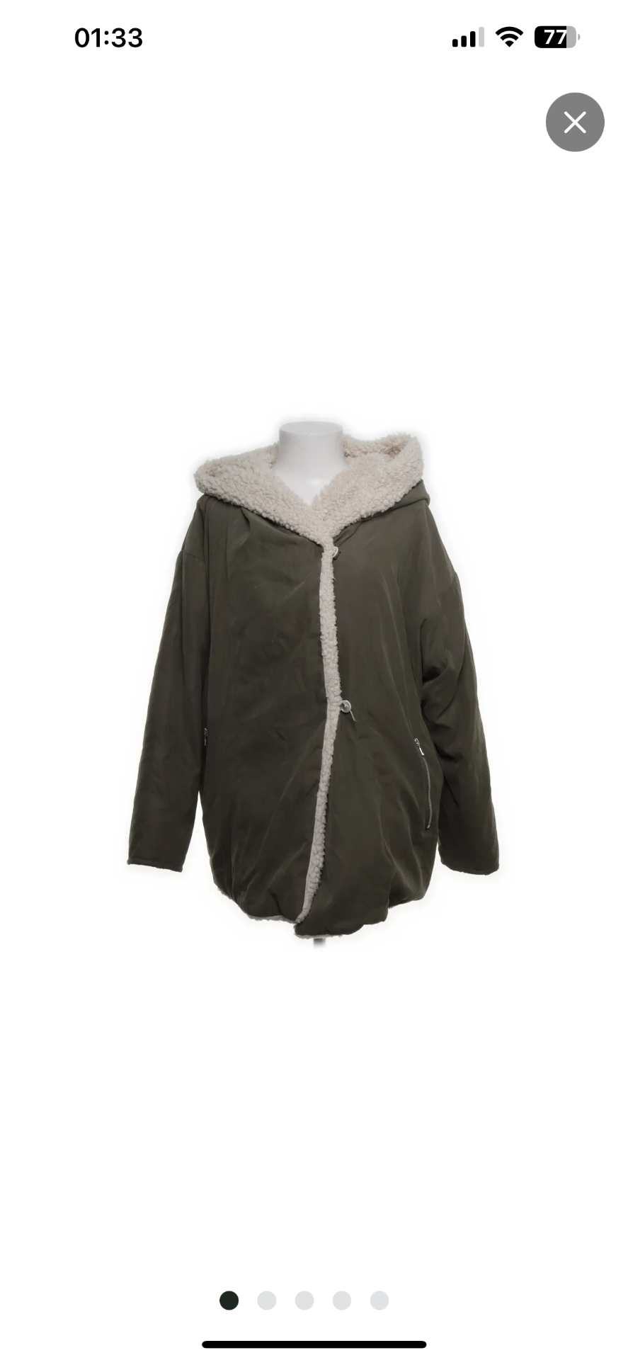 Wendejacke Khaki Größe: M