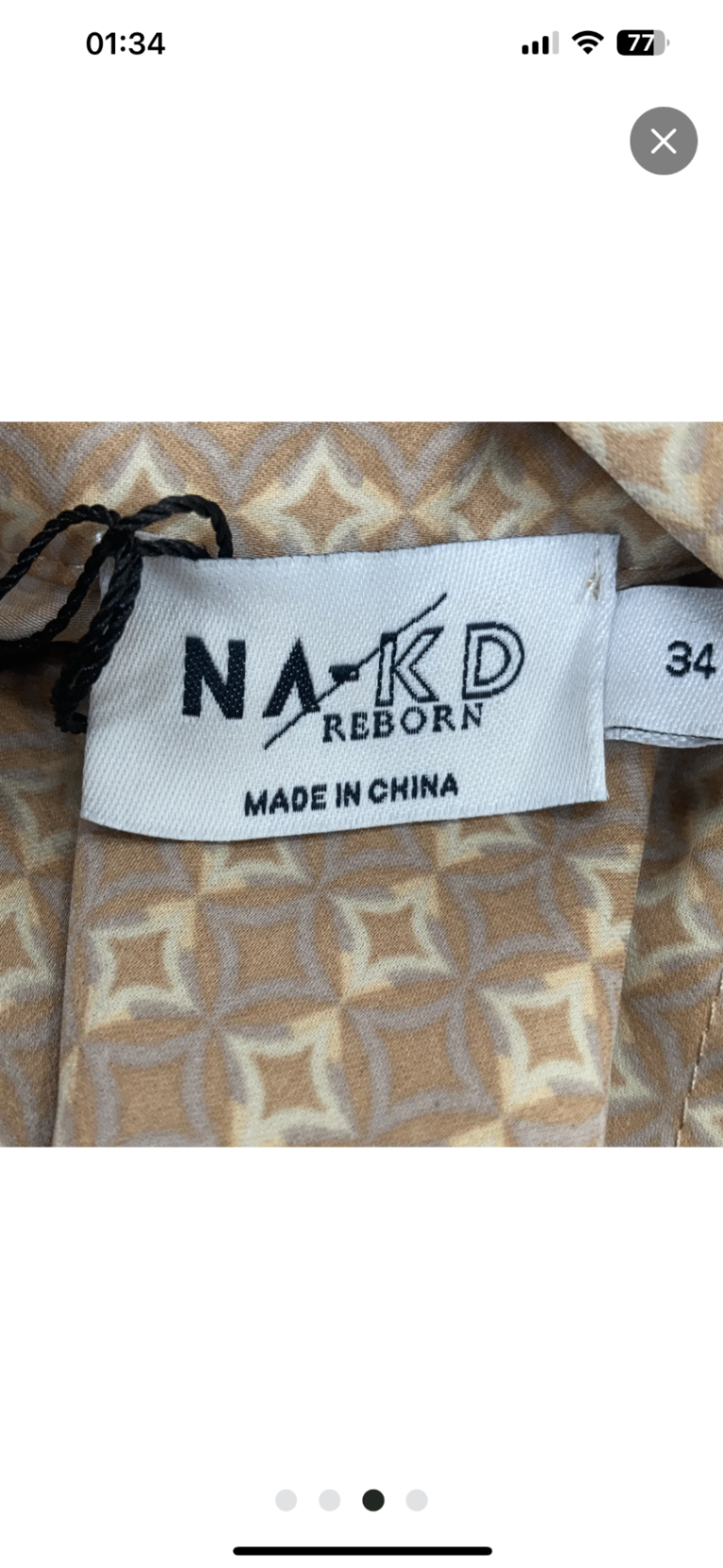 NA-KD Hemdkleid Beige Größe: S