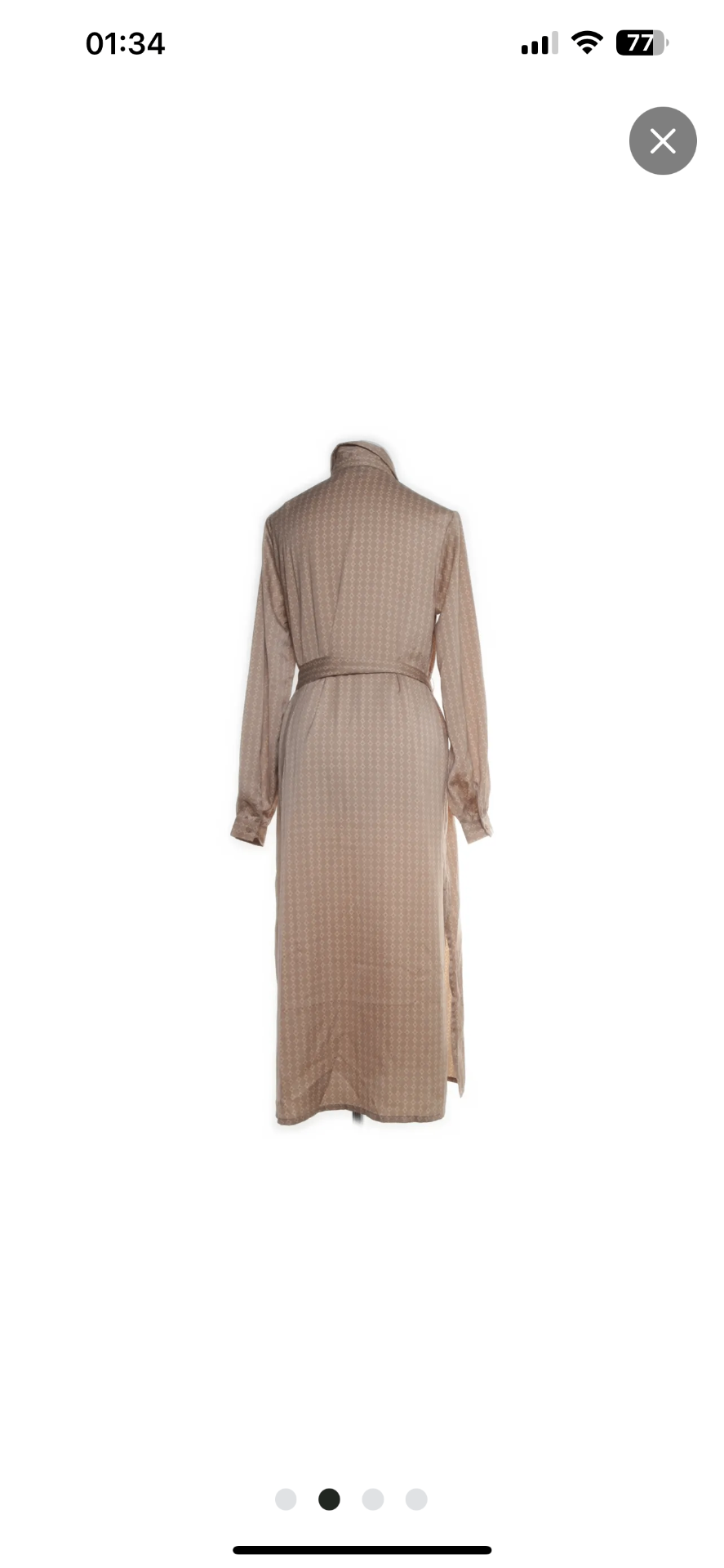 NA-KD Hemdkleid Beige Größe: S