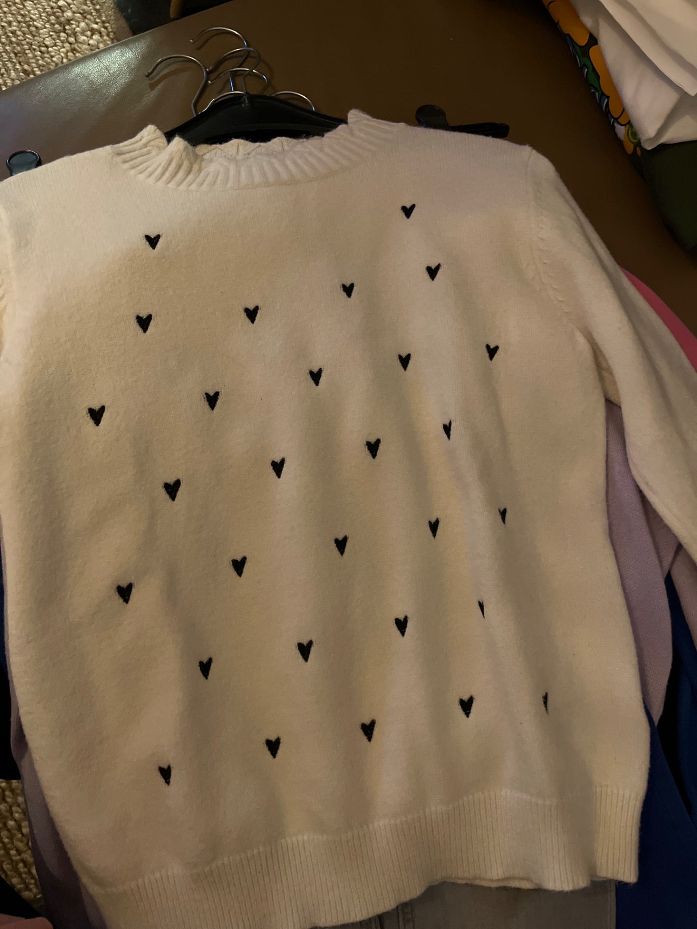 Tom Tailor Pullover Weiß Herzchen Größe: S