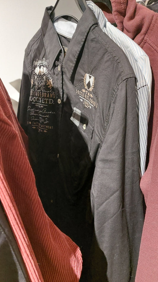 Soccx Ltd. Hemd Schwarz Größe: 44