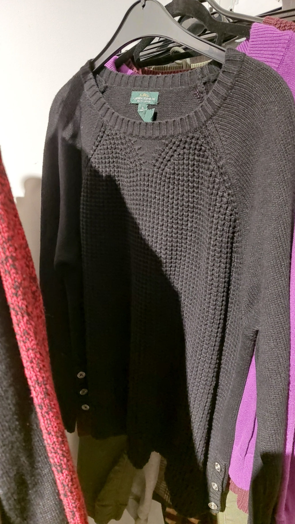 Ralph Lauren Jeans Pullover Schwarz Größe: XL