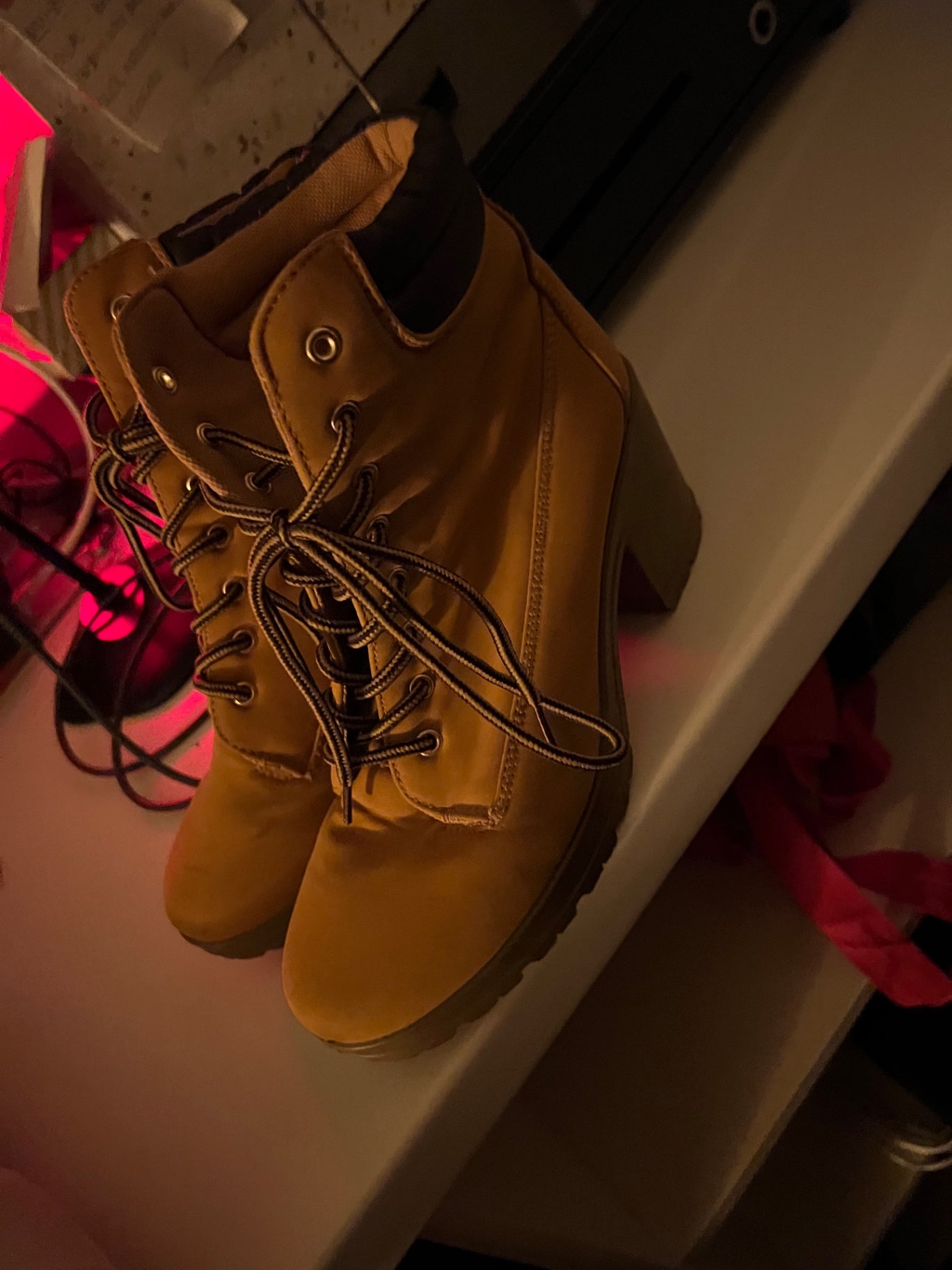 Love University Schnürstiefel Gelb Größe: 40