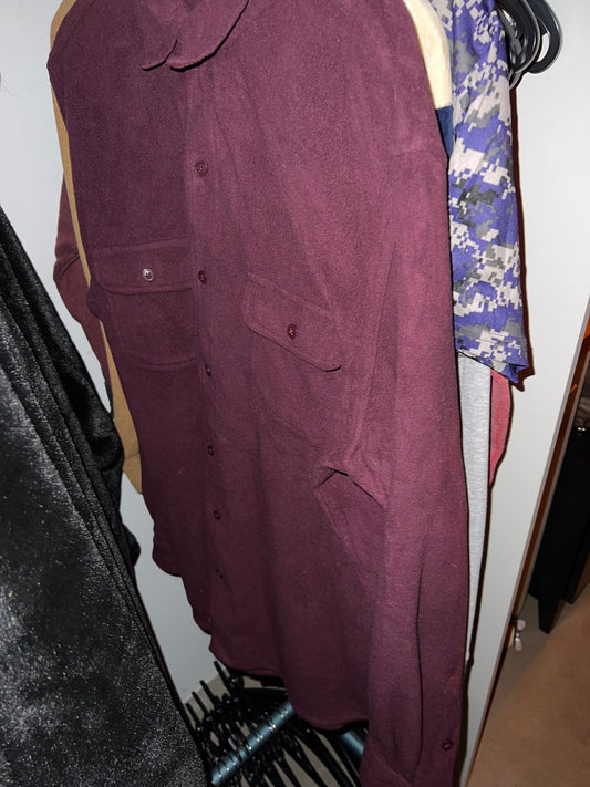 Chaps Hemd Bordeauxrot Größe: XL