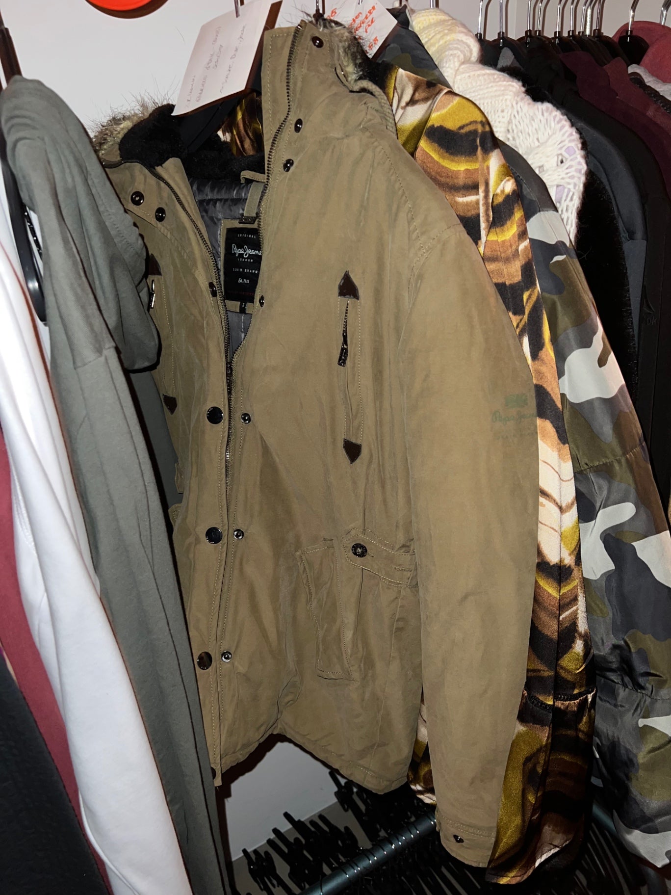 Pepe Jeans Parka Olivgrün Größe: S