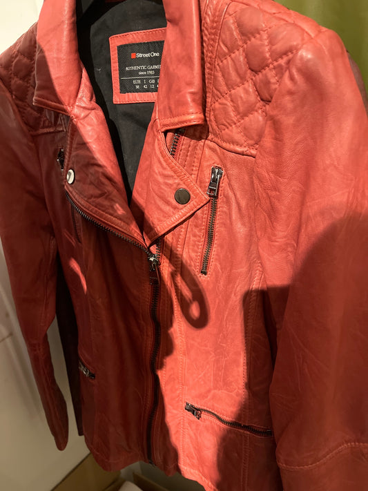 Street One Lederjacke Bordeaux Größe: 38