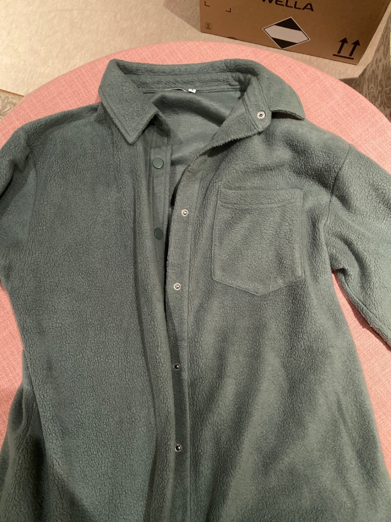 Türkise Hemdjacke Fleece