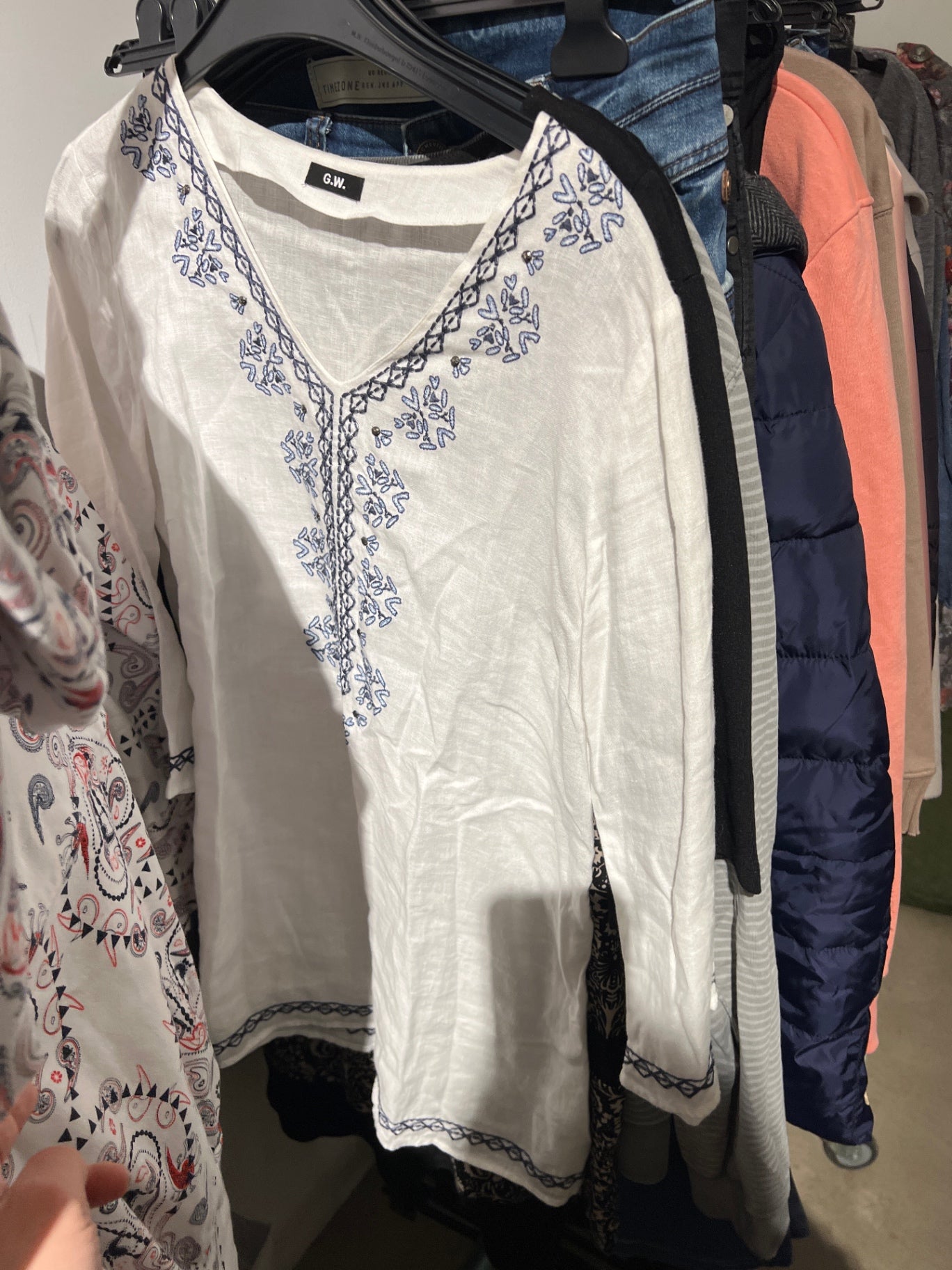 G.W. Blusenkleid Weiß Größe: S