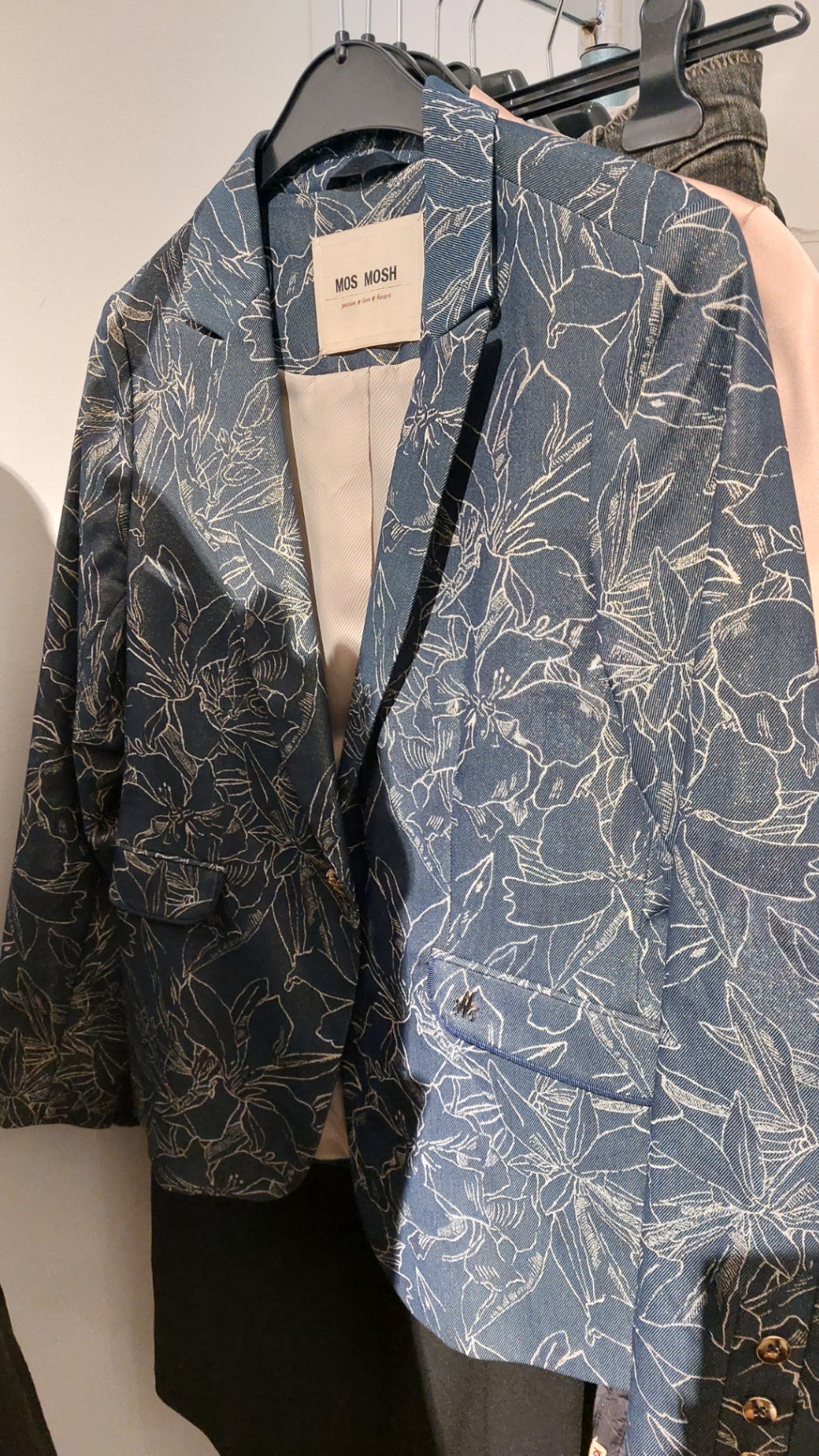 Mos Mosh Blazer Blau mit Blumen Größe: 36