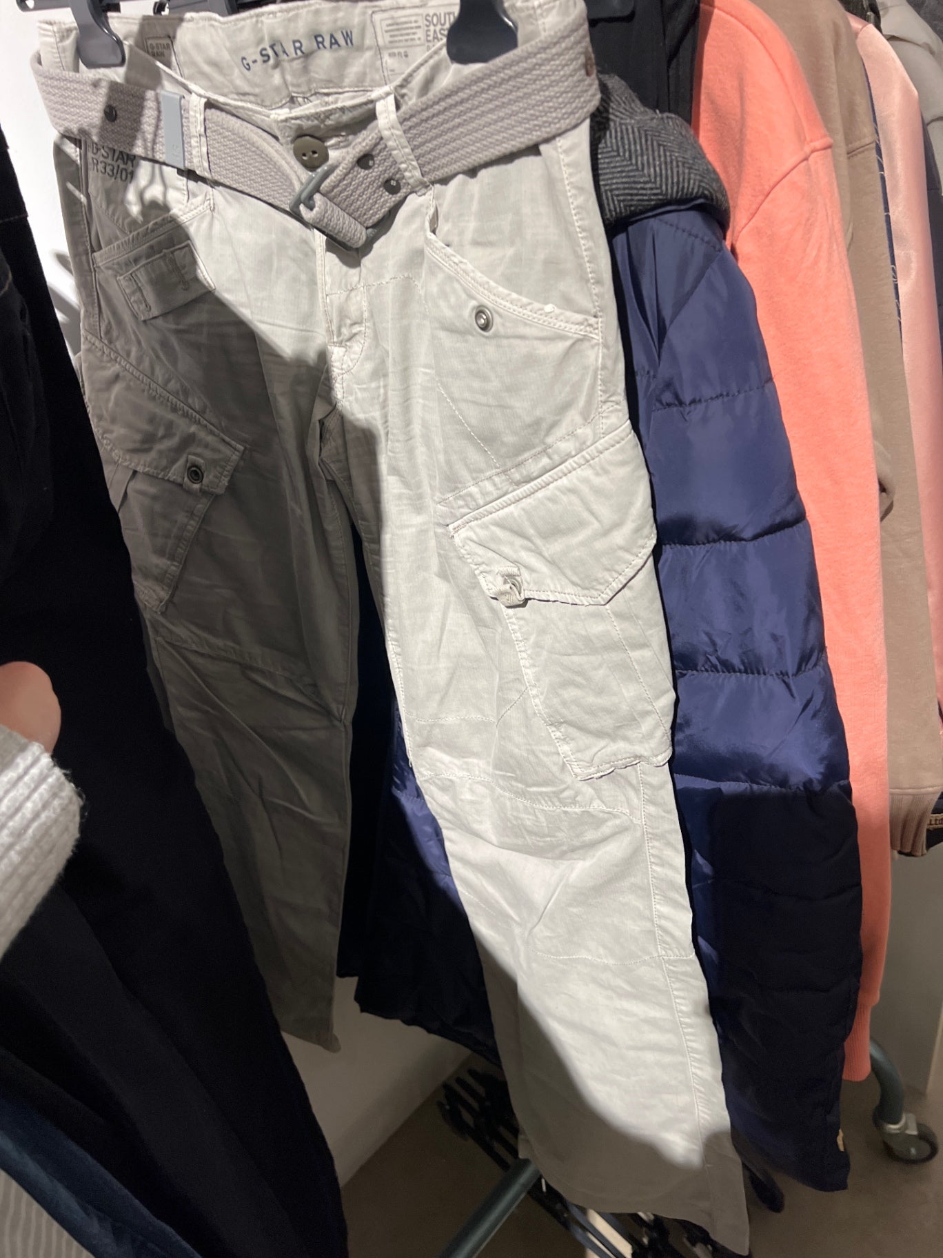 G-Star RAW Cargo-Hose Hellgrau Größe: M