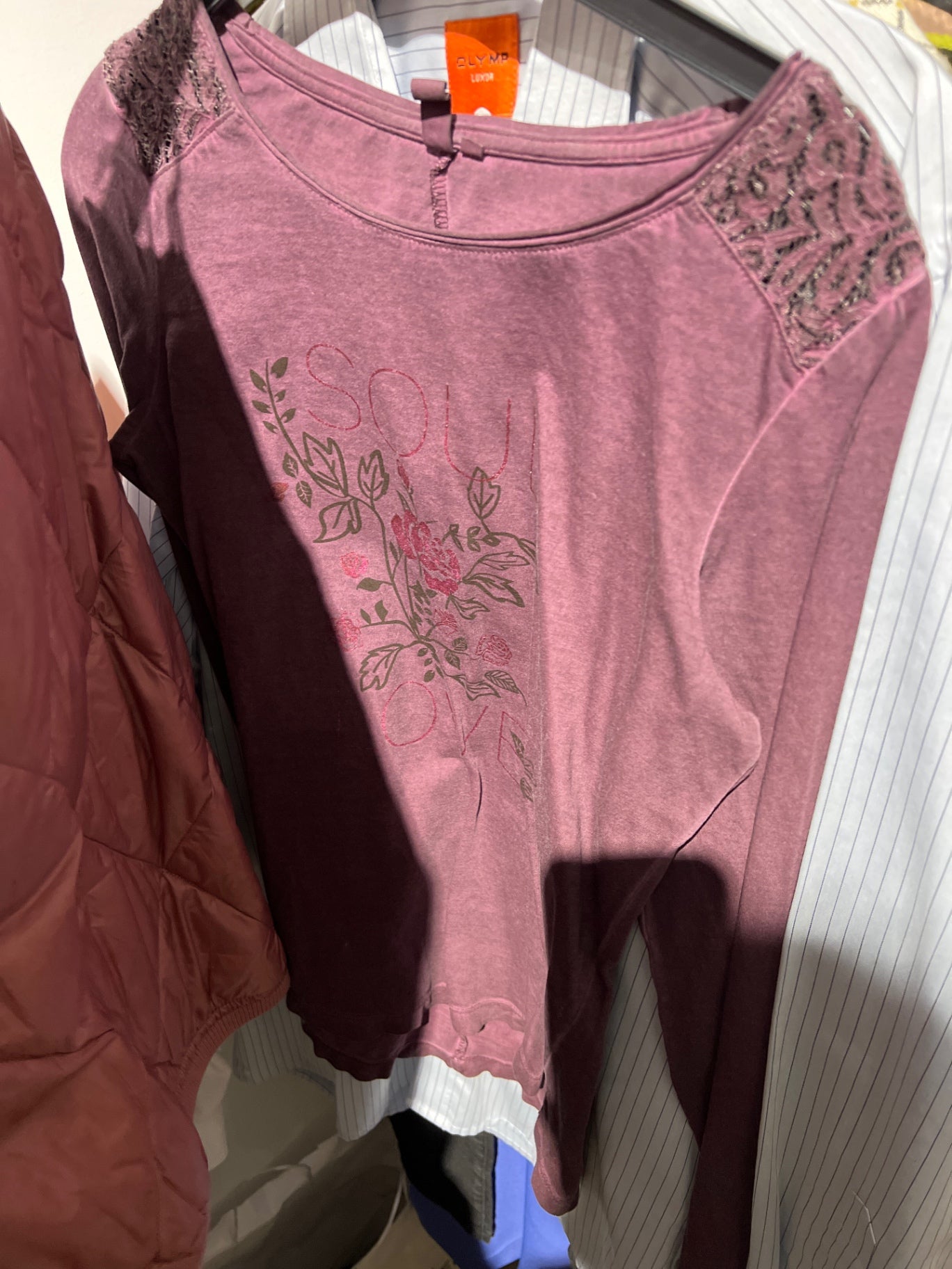 s.Oliver Langarmshirt Bordeaux Größe: M