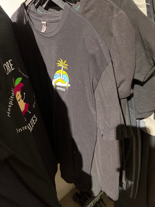 T-Shirt Amerika Schwarz Größe: M