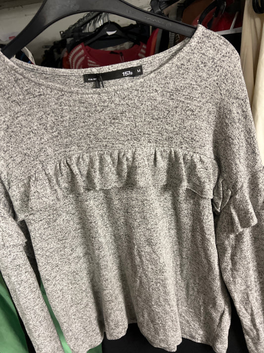 157% Pullover Grau Größe: M