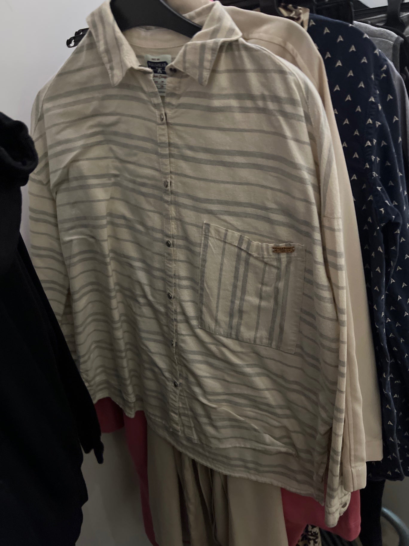 Pull & Bear Hemd Beige Größe: M