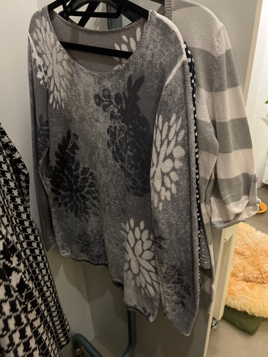 Pullover Grau Größe: L