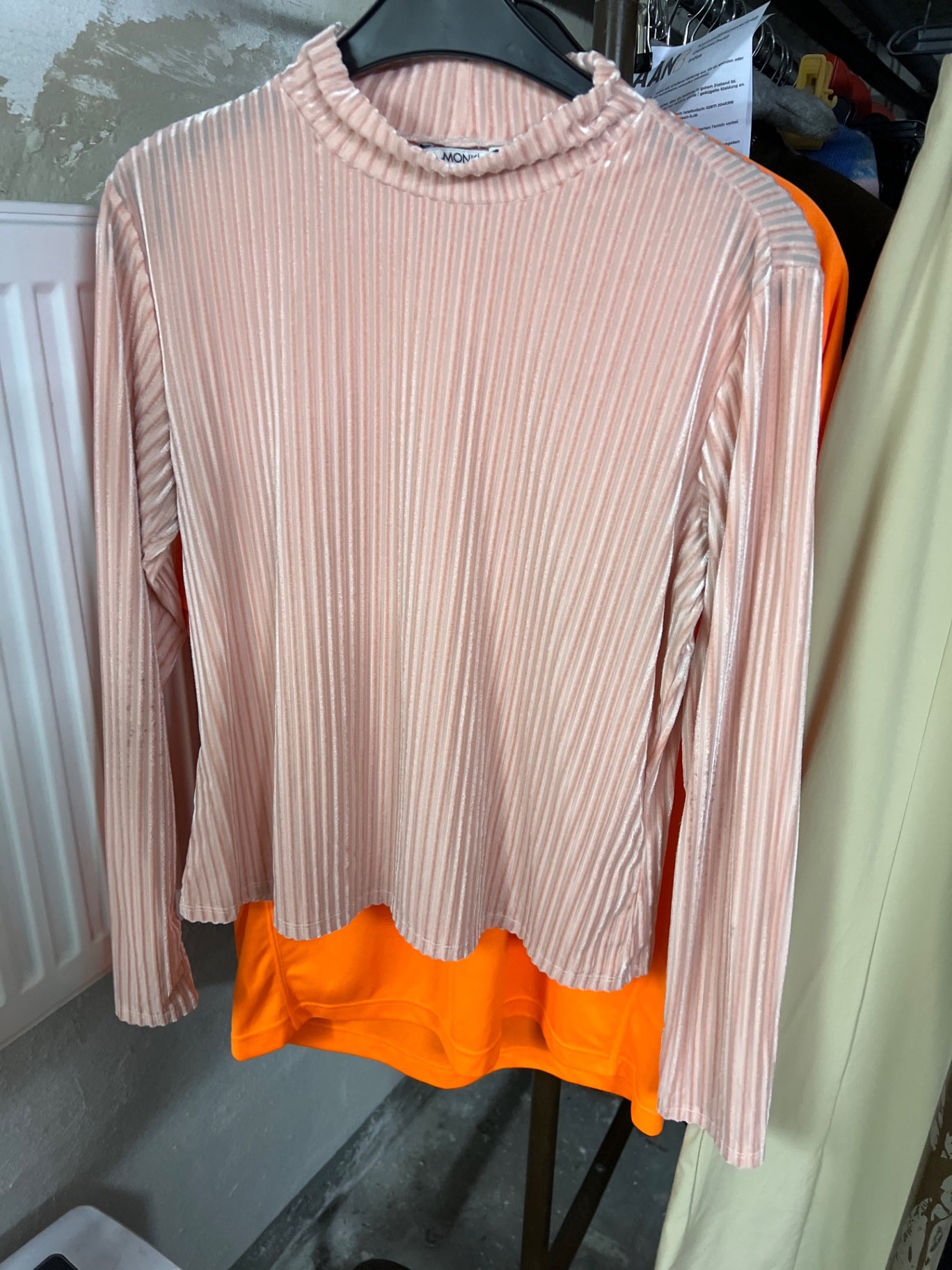 Monki Langarmshirt Rosa Größe: L