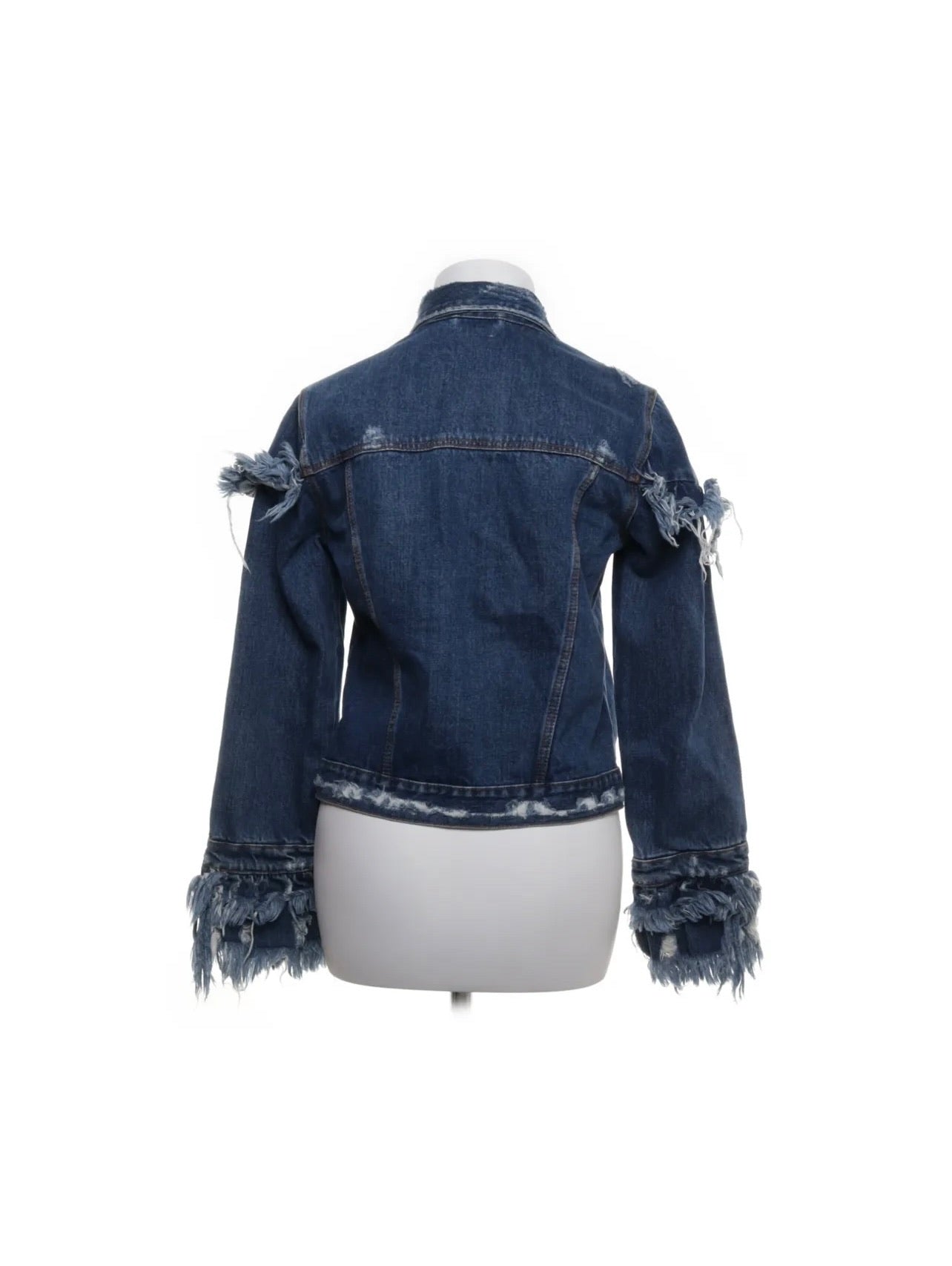 Zara Jeansjacke Dunkelblau Größe: M