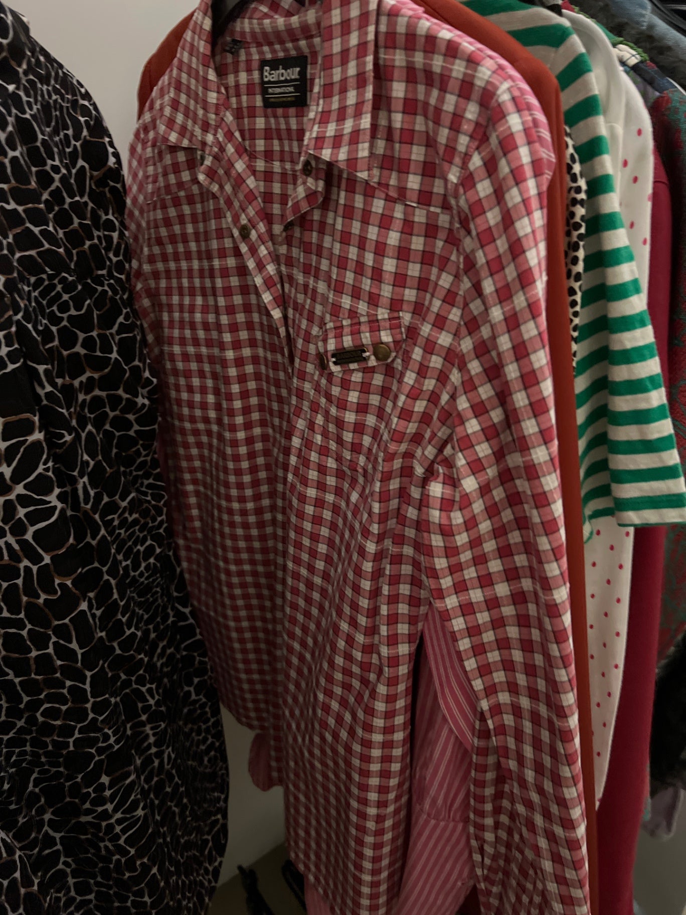 Barbour Hemd Rot-Weiß kariert Größe: M