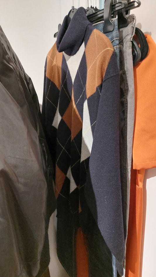 Straven Pullover Braun, Blau, Weiß Größe: S