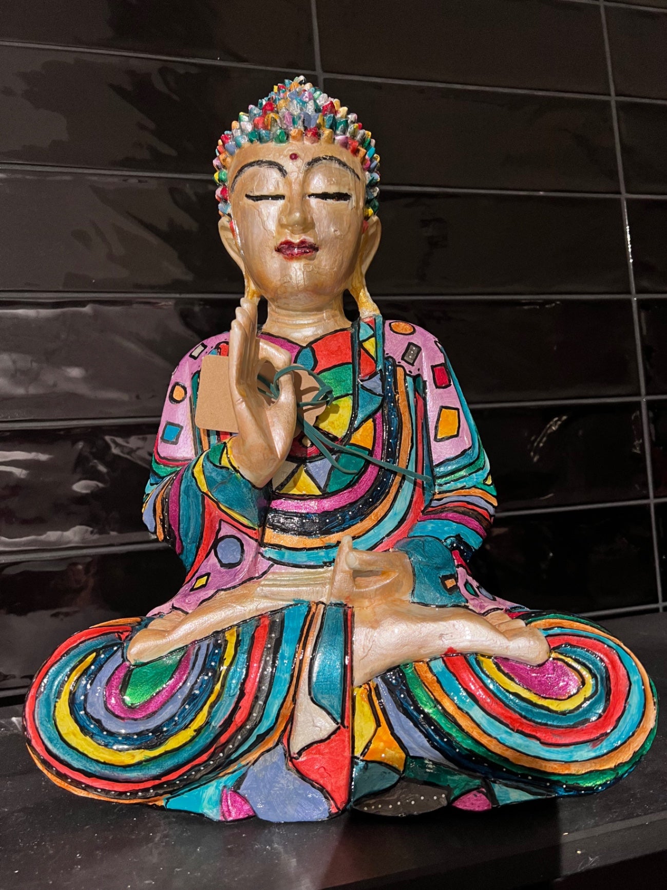 UPCYCLING Holzdeko Buddha