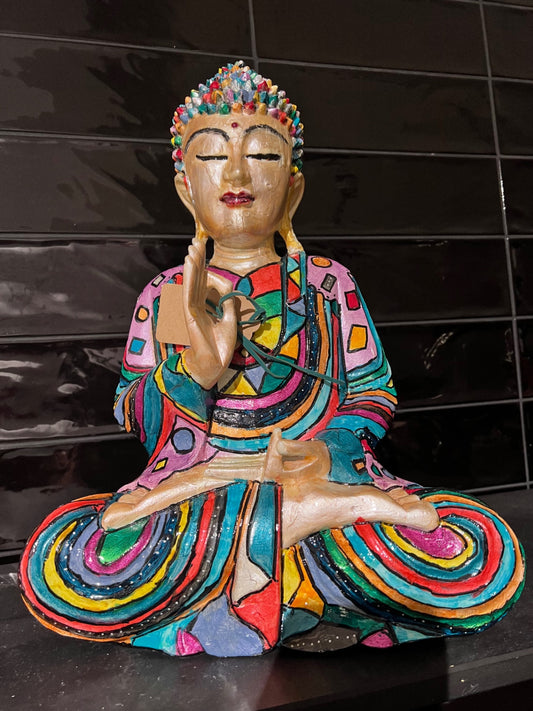 UPCYCLING Holzdeko Buddha