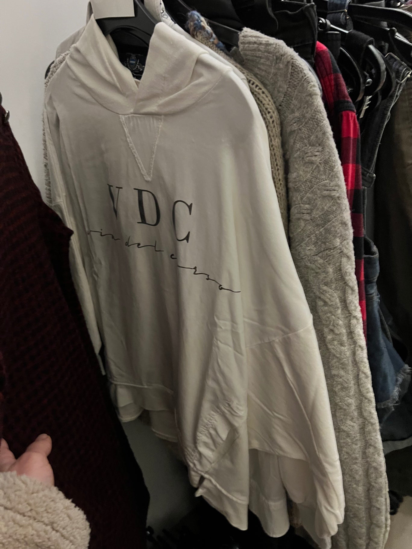 Made in Italy Hoodie weiss Größe: S