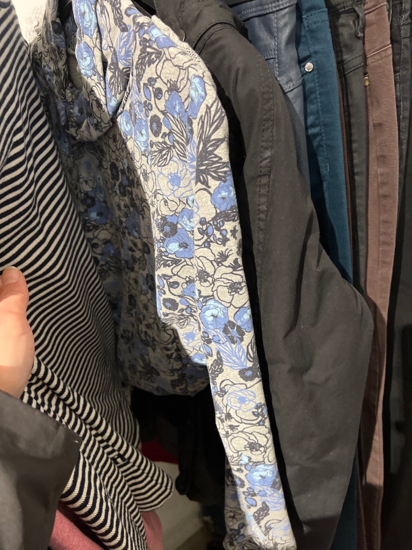 Sweatshirt blaue Blumen Größe: S