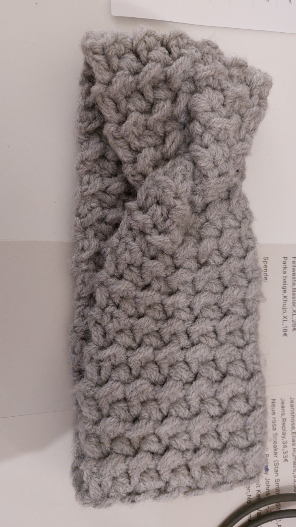 Stirnband Grau