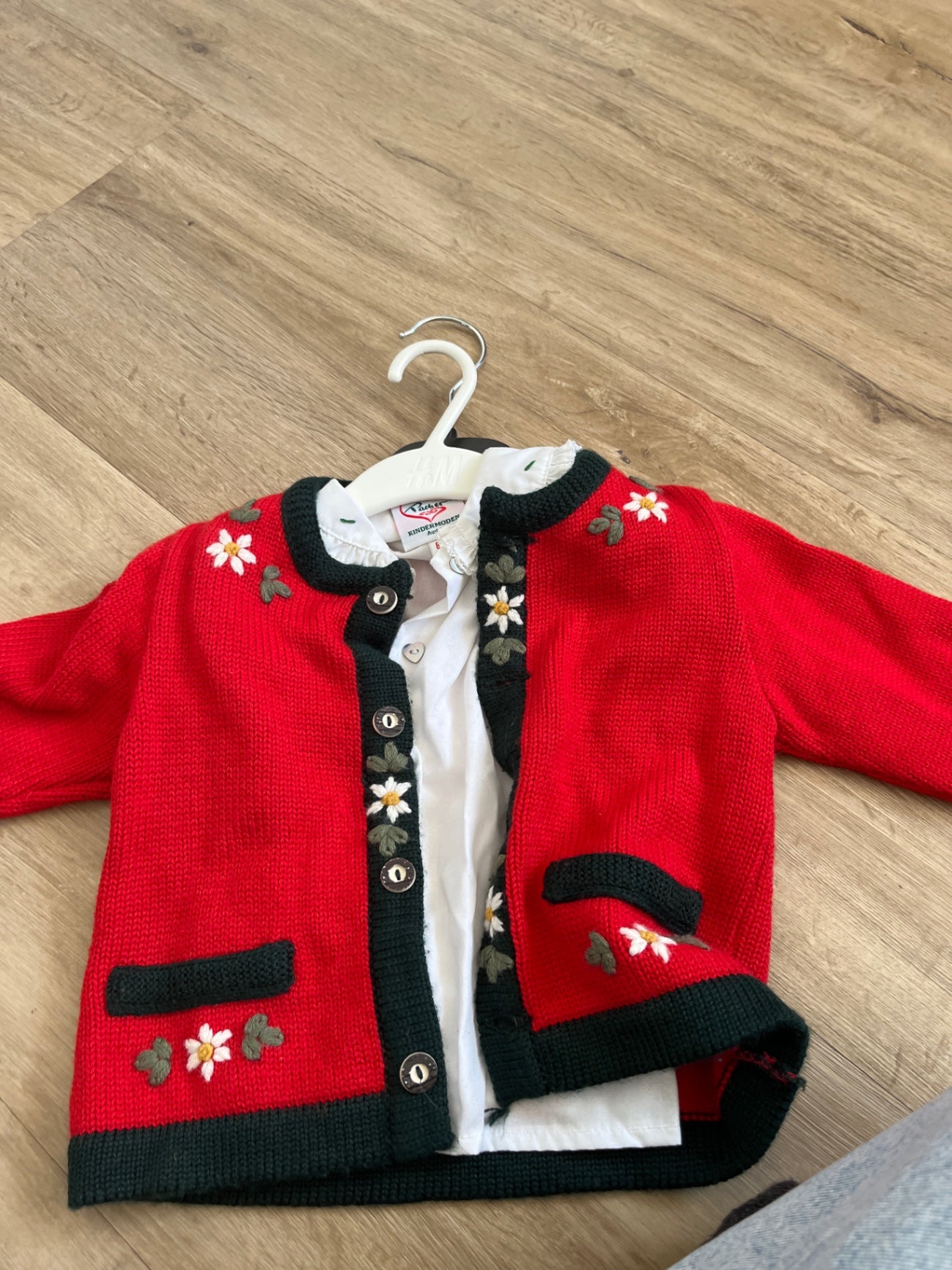Set Tracht Bluse+Strickjacke Größe: 80
