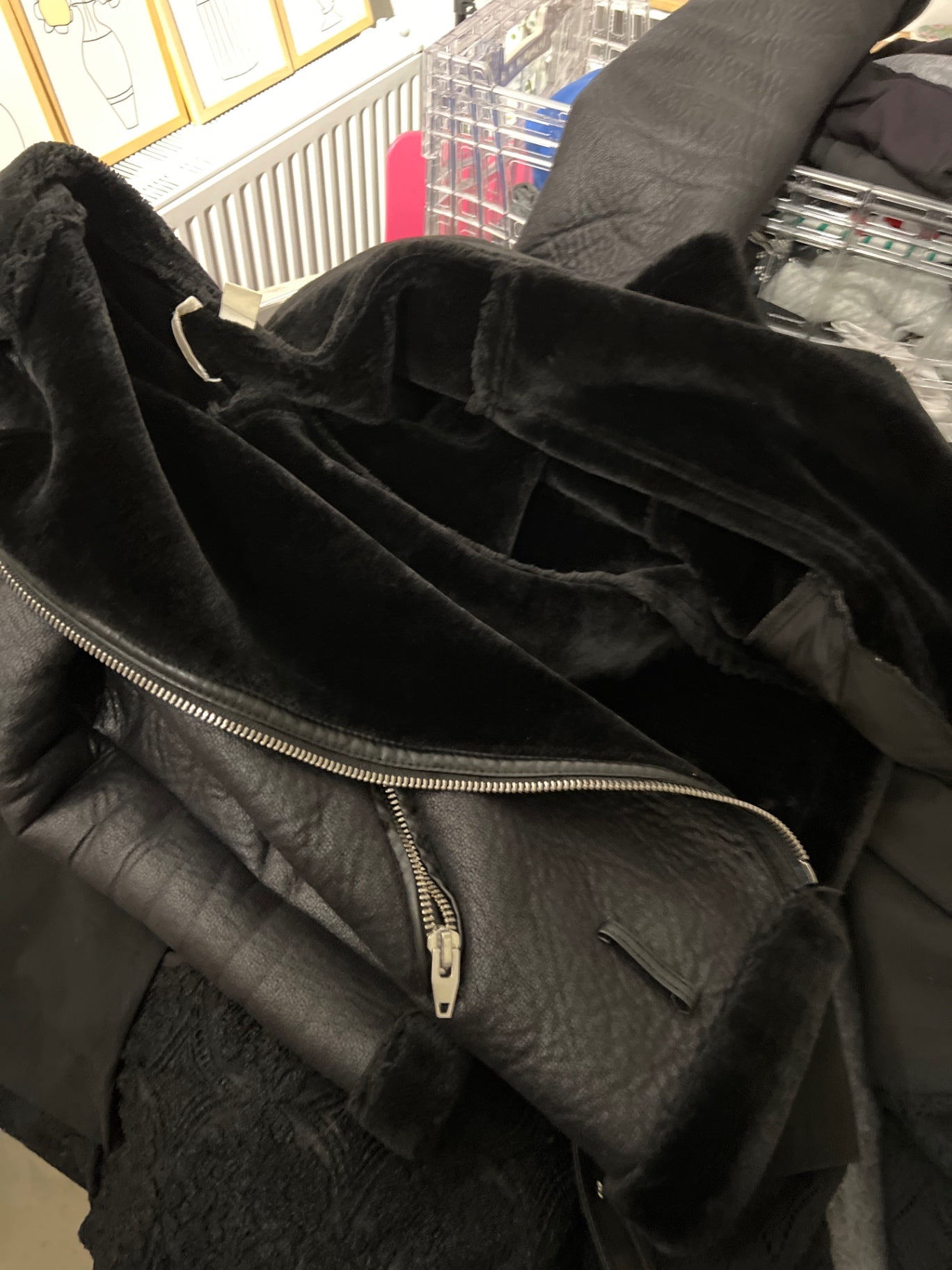 H&M Jacke schwarz Größe: 42