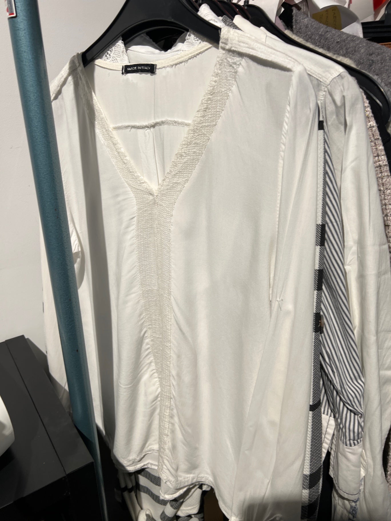 Made in Italy Bluse weiss Größe: S