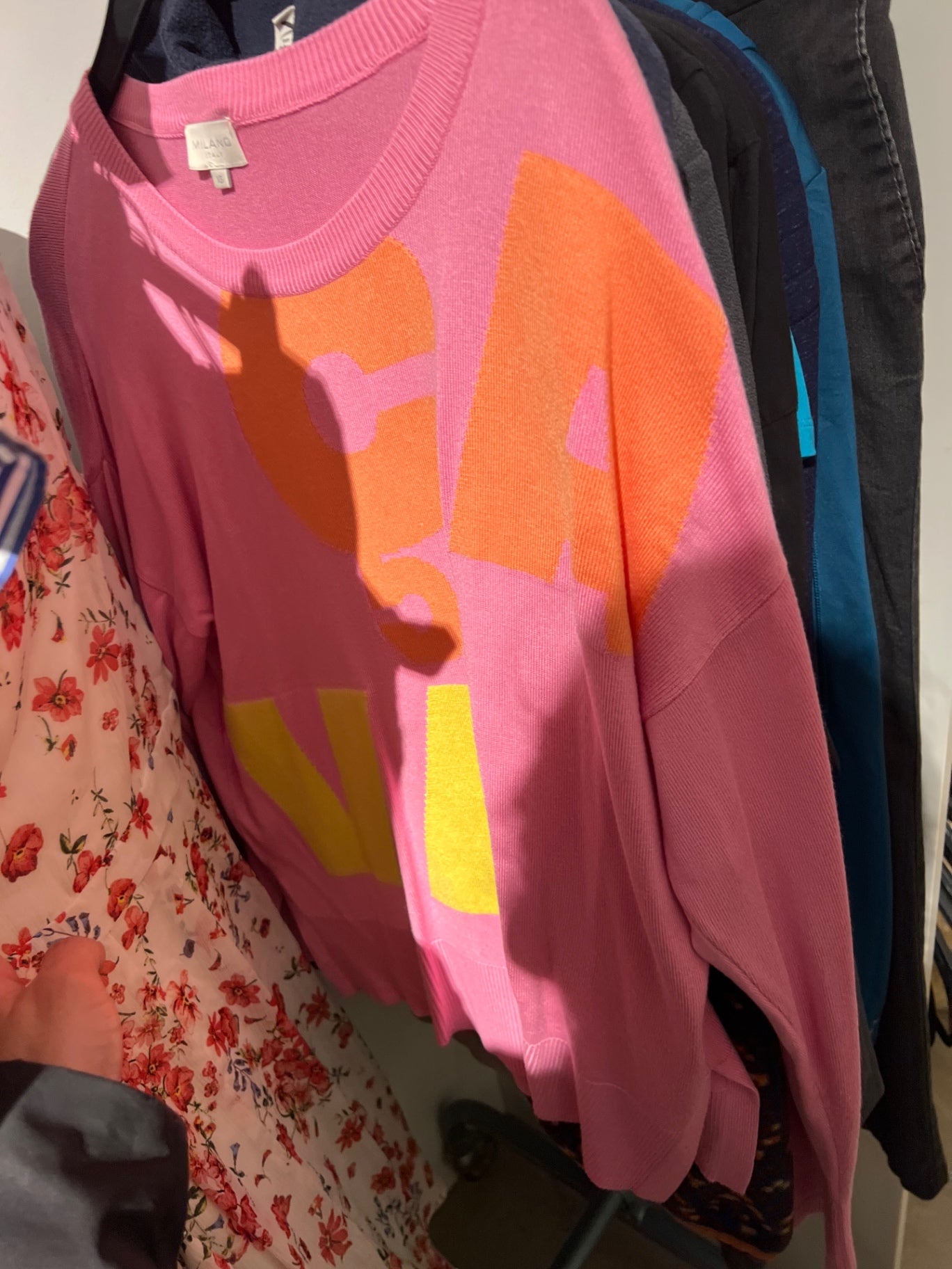 Milano Italy Pullover Pink Orange Größe: XS
