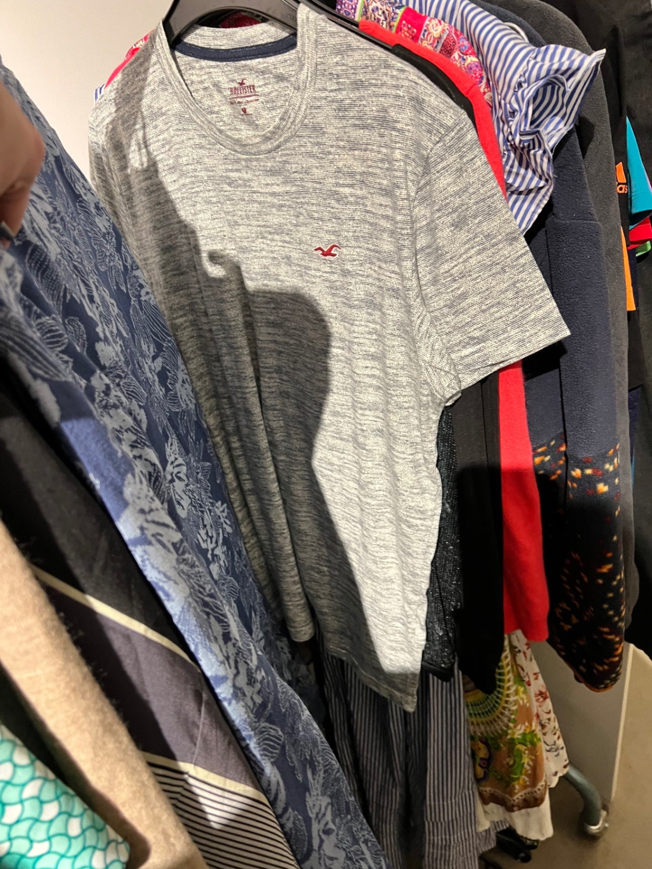 Hollister T-Shirt Grau Größe: S
