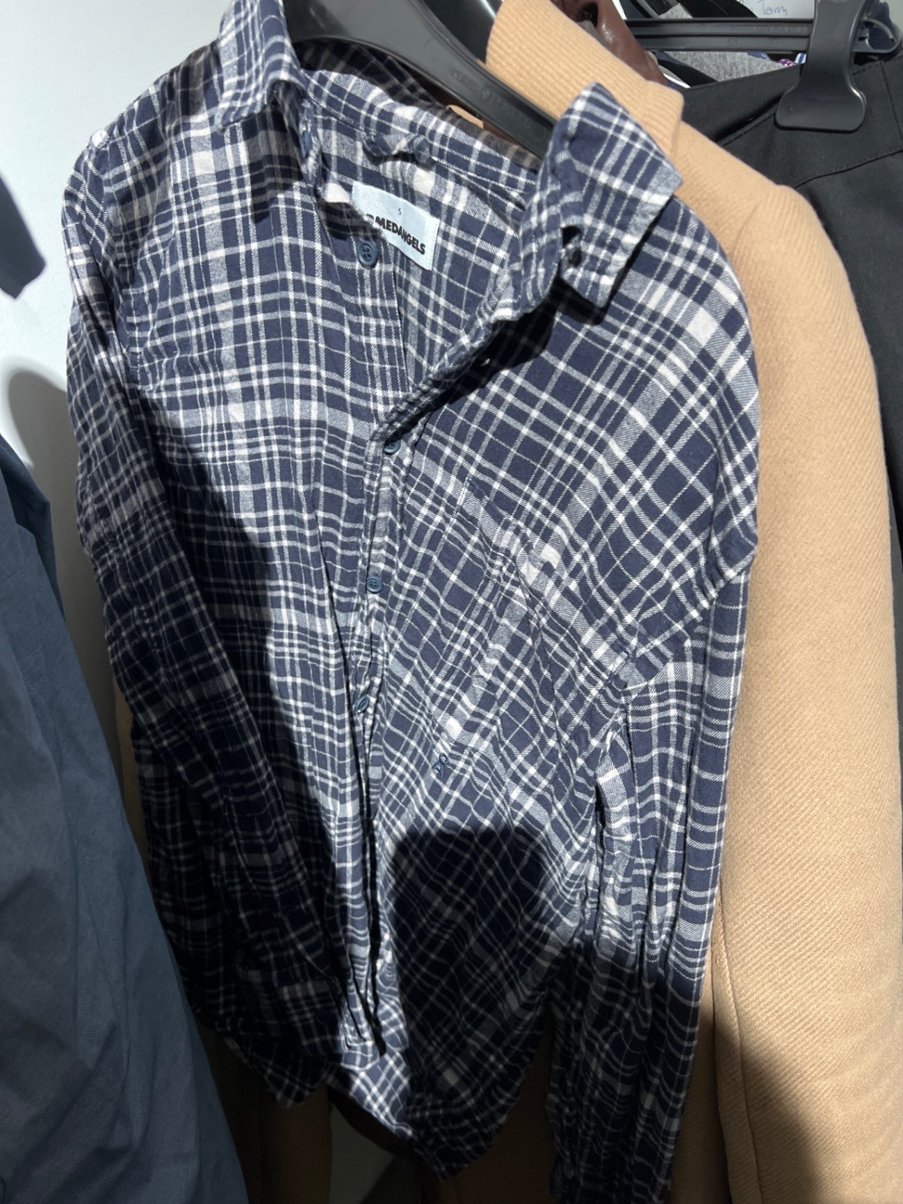 ArmedAngels Hemd Blau mit kariertem Muster Größe: S