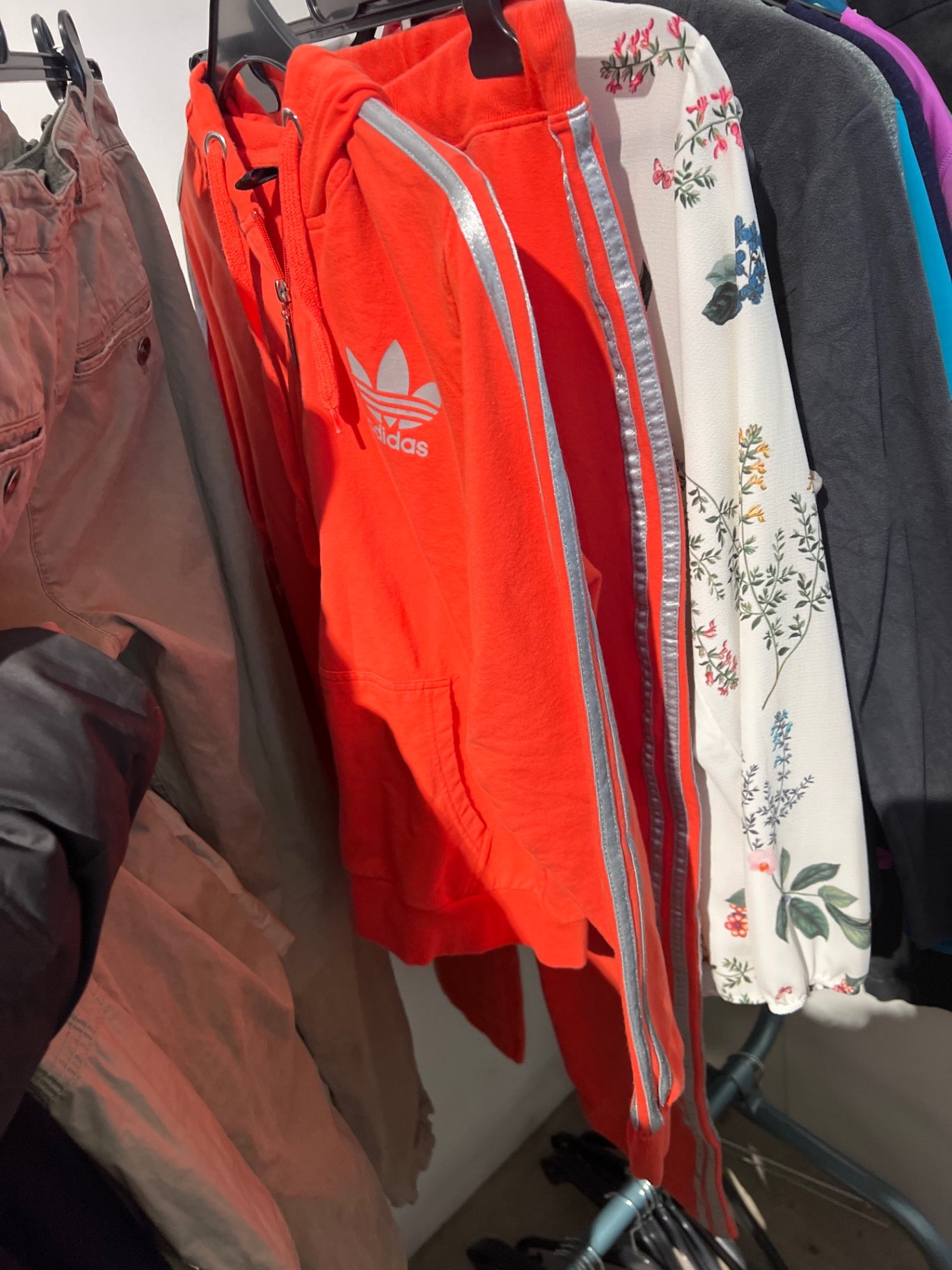 Adidas Jogginganzug Neonorange Größe: M