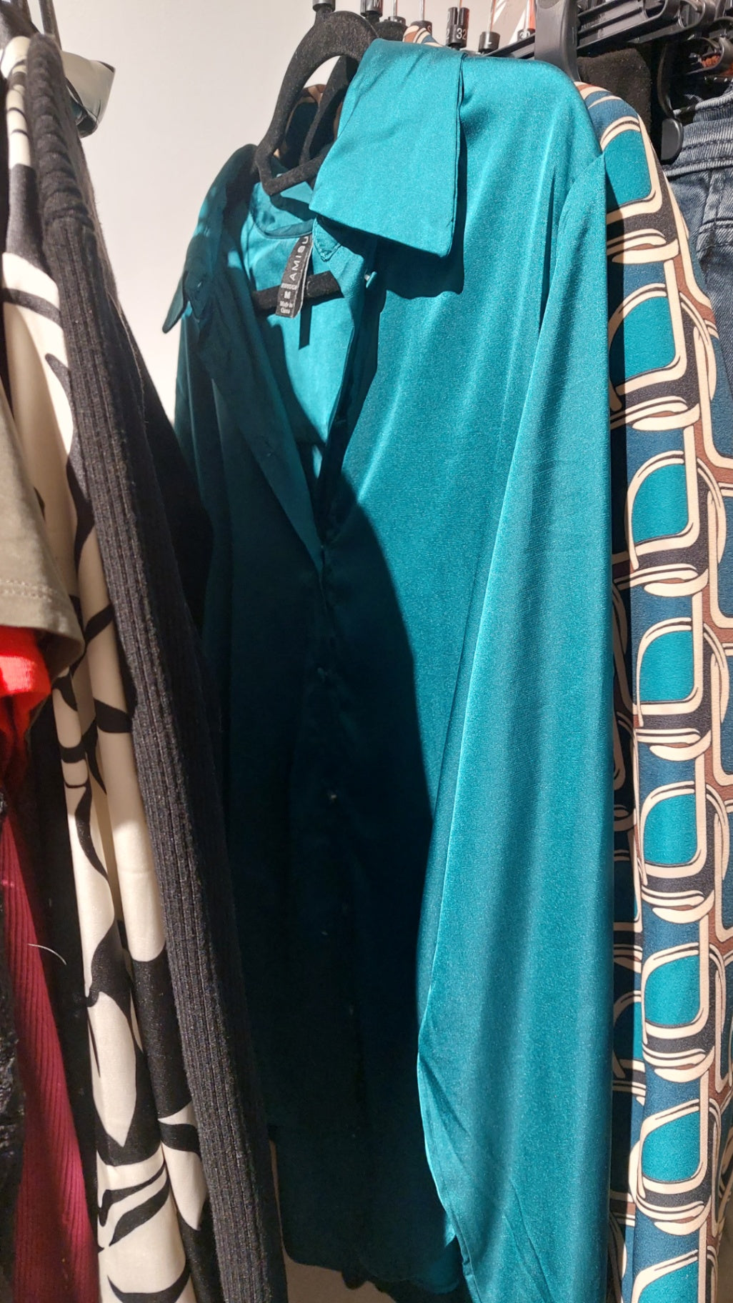 Amisu Bluse Türkis Größe: M
