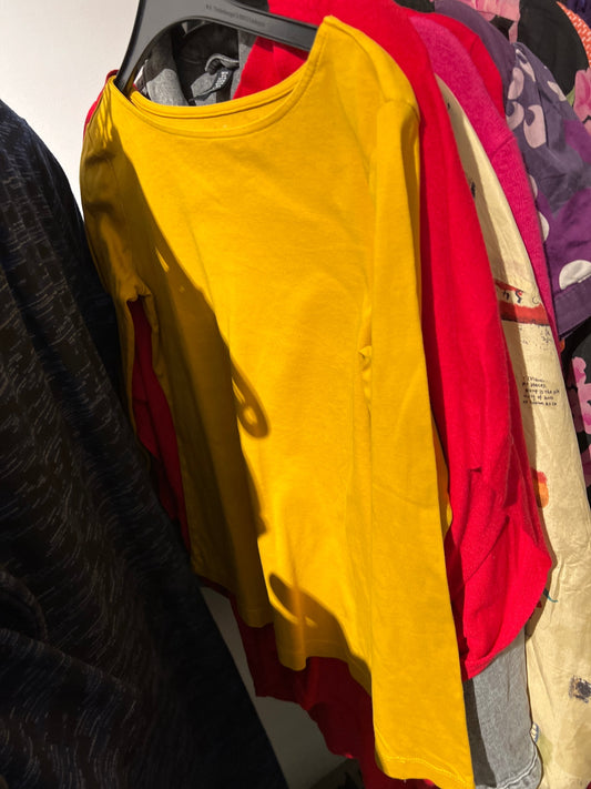 Christian Berg Langarm Shirt Gelb Größe: S
