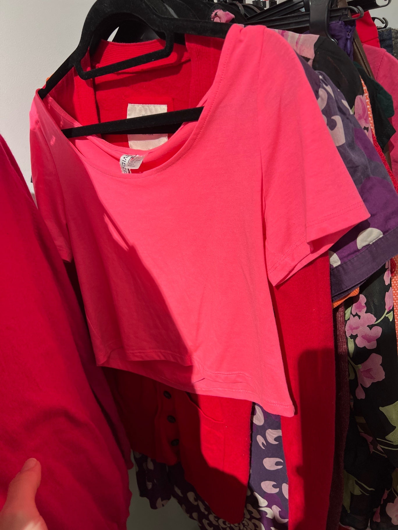 H&M T-Shirt Neonrosa Größe: M