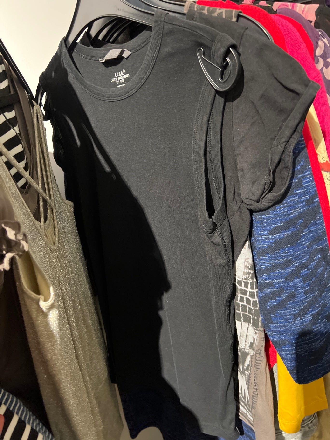 H&M T-Shirt Schwarz Größe: XS