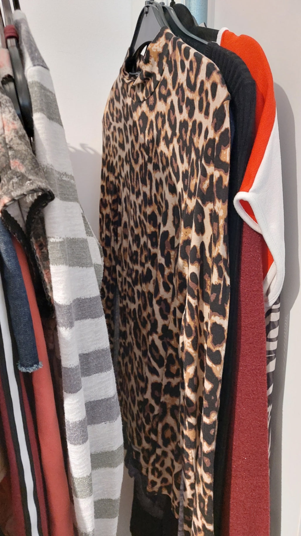 Amisu Langarmshirt Leopard Größe: L
