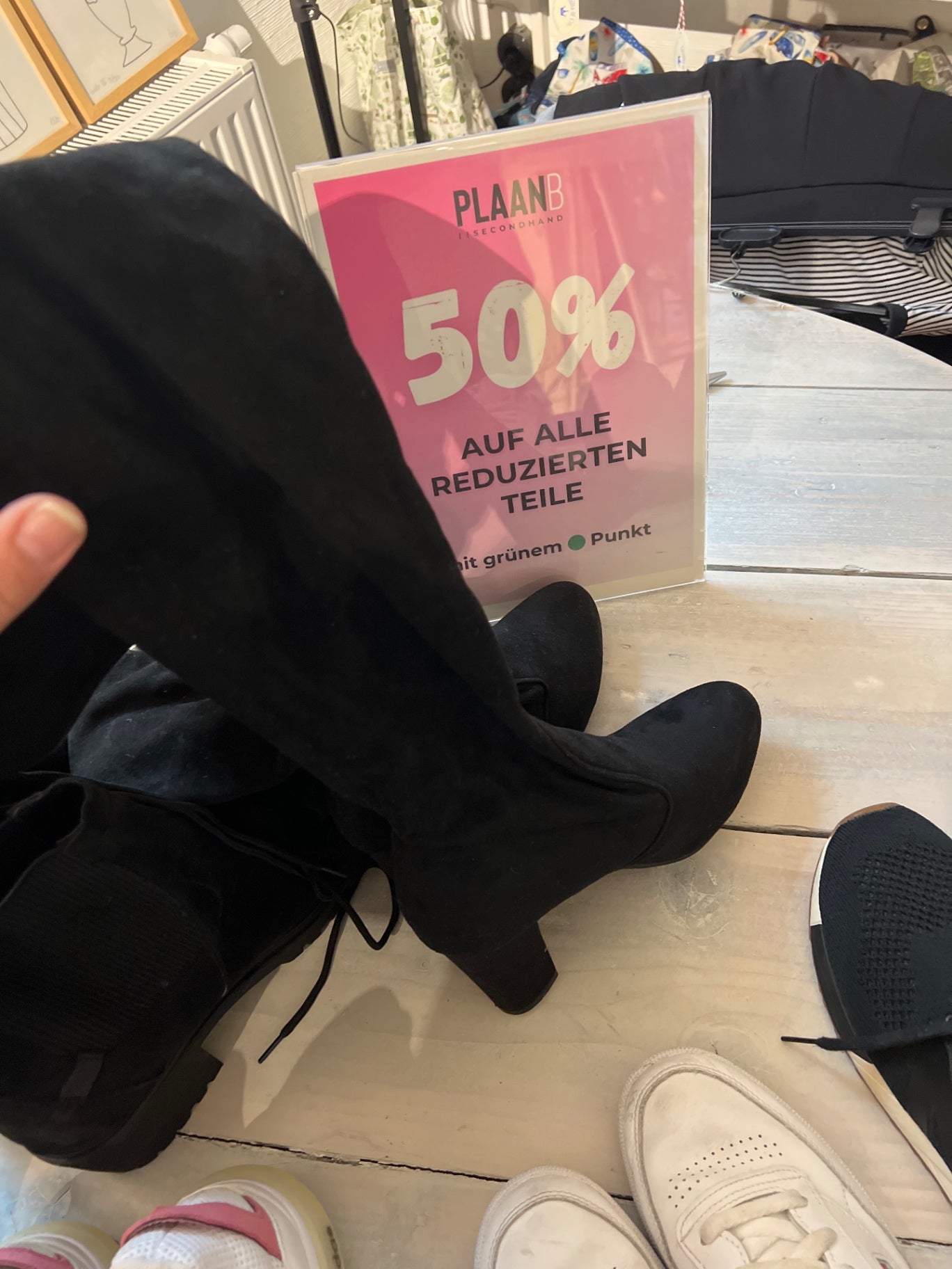 Stiefel Schwarz Größe: 39
