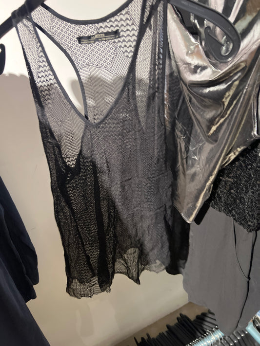 Allsaints Top Schwarz Größe: M